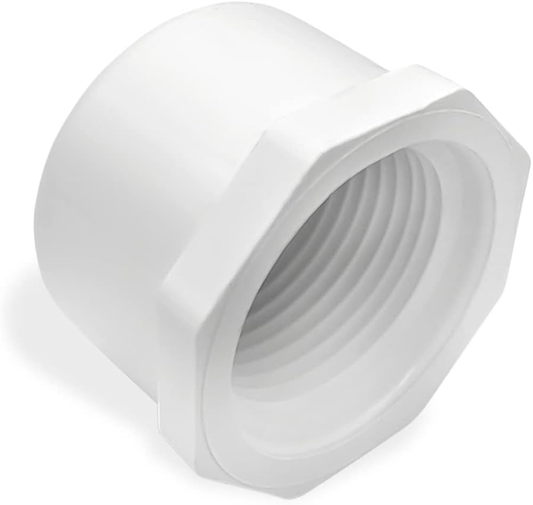 Tapón Roscado Hembra PVC Aguas Blancas 1 Pulgada Blanco