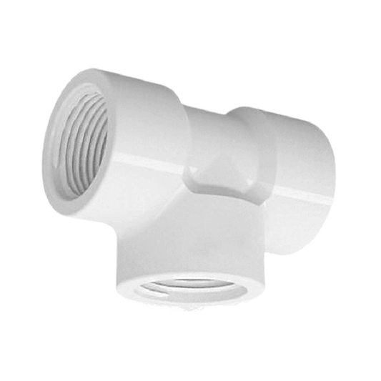 Tee Roscado PVC Aguas Blancas 1/2 Pulgada Blanco