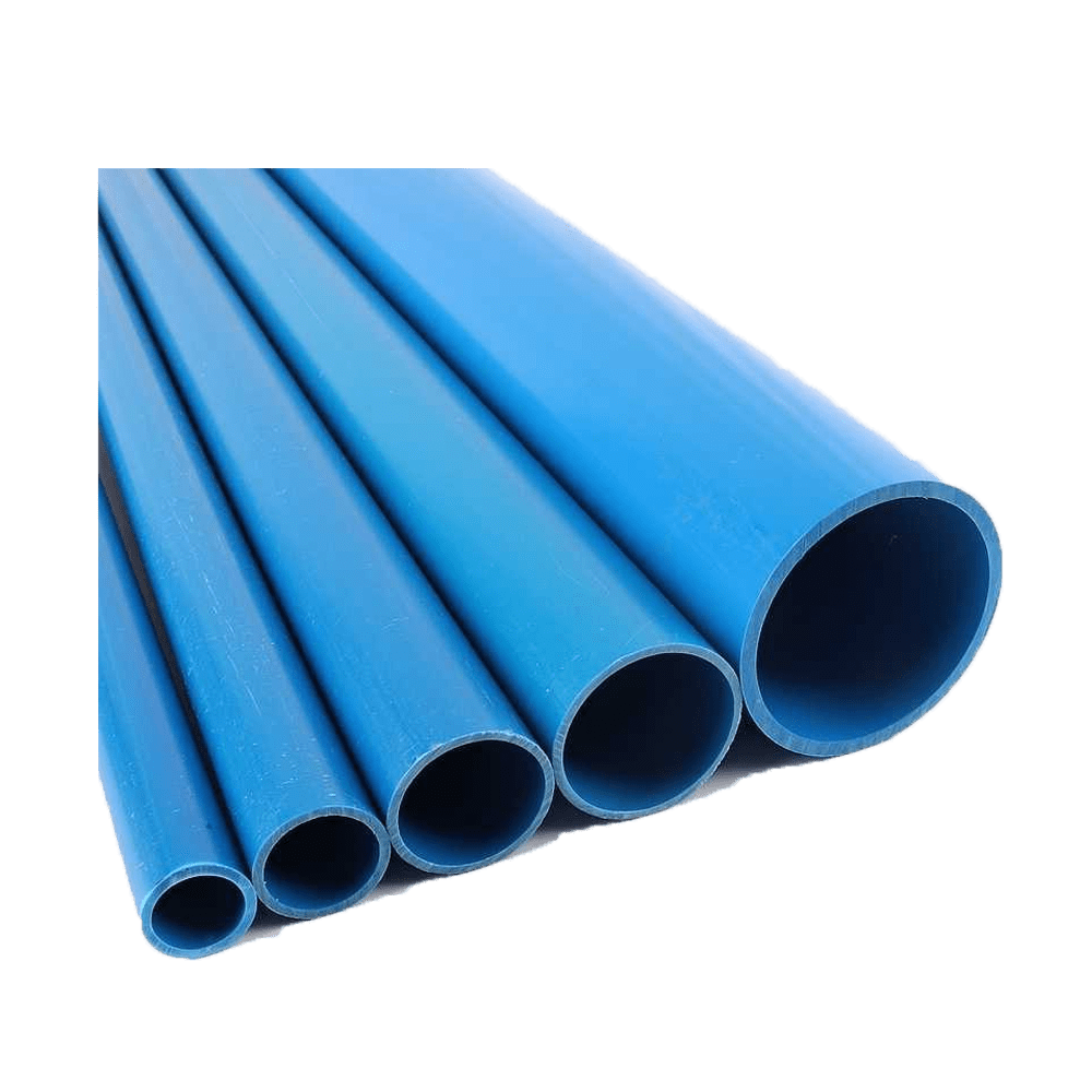 Tubo Roscado Plástico Aguas Blancas 1/2 Pulgada x 3 mm Espesor x 6 Metros Largo Azul